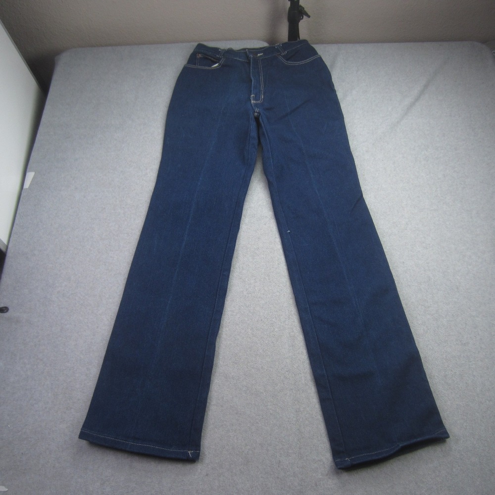 Vintage Stockton Jeans Womens M 25x32 High Rise Dark Wash Flare 70s Western‎